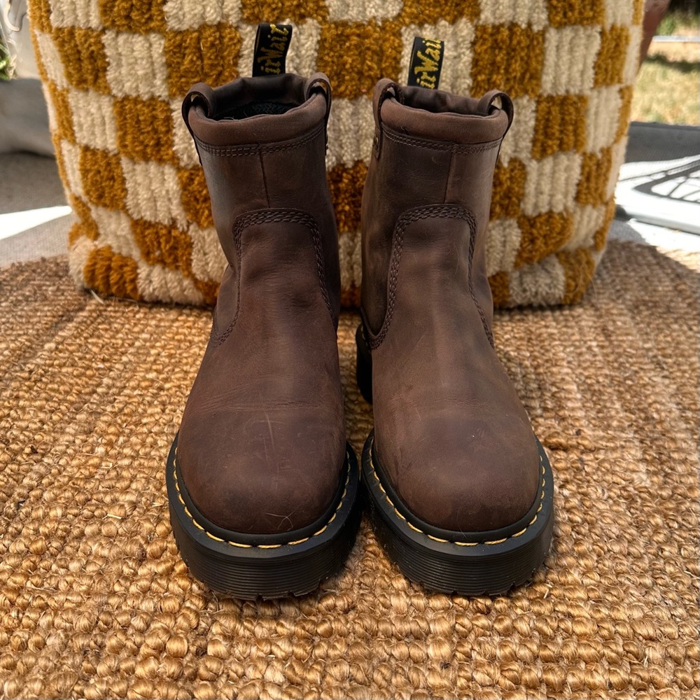 Dr. Martens Brown Leather Chelsea Pull-On Boots | Anistone Lo - Picture 2 of 7